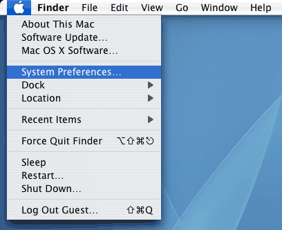 Click on the Apple menu and choose System Preferences